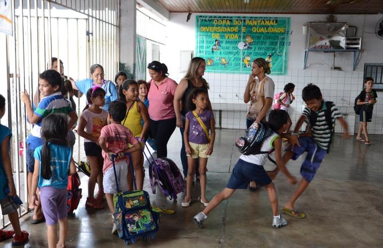 Antonio Cruz/Agência Brasil Cuiabá - Escola Municipal de Ensino Básico Antonio Ferreira Valentim (Antonio Cruz/Agência Brasil)